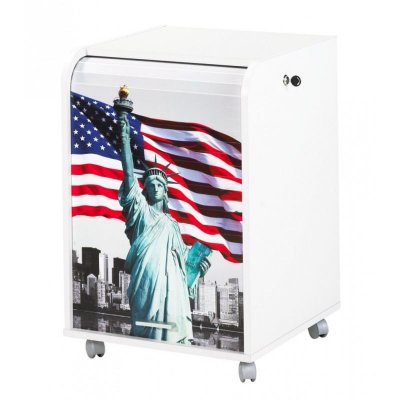 Caisson de bureau 2 tiroirs Contemporain Blanc Libert&eacute; - L 47,2 cm
