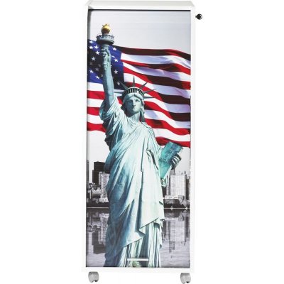 Caisson de bureau blanc &agrave; roulettes 108 cm - coloris: libert&eacute; 505