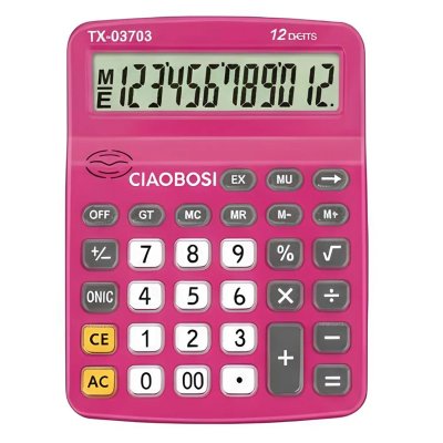 AVIZAR Calculatrice de Bureau 12 Chiffres avec Fonction Vocale et Ecran LCD Rose