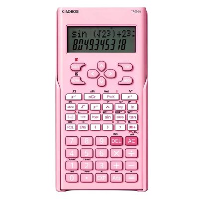 AVIZAR Calculatrice Scientifique 12 Chiffres avec Grand Ecran LCD Double Ligne Rose