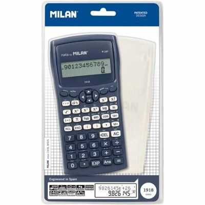 Calculatrice scientifique Milan M240-1918 16,7 x 8,4 x 1,9 cm Bleu TU transparent