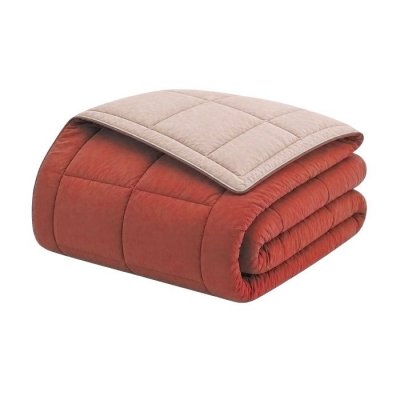 TOISON D OR CALGARY Couette chaude Microfibre 400g/m&sup2; Galet & Gingembre 220x240cm
