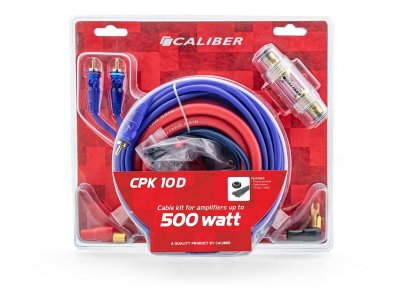 CALIBER  CPK10D Kit de c&acirc;bles pour amplificateurs jusqu'&agrave; 500 W