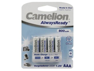 CAMELION  4 Piles Rechargeables AAA / HR03 800mAh  Always Ready