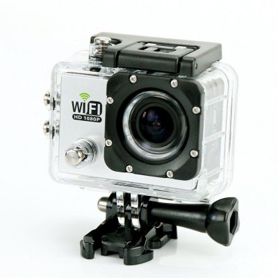 YONIS Camera Embarqu&eacute;e Sports Wi-Fi LCD Caisson &Eacute;tanche Waterproof 12 Mp HD Blanc 64Go - 
