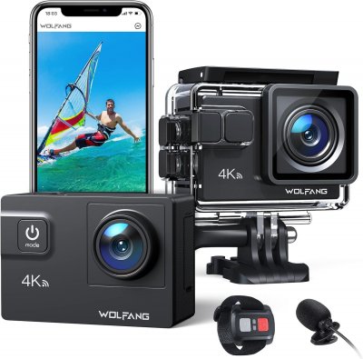  Cam&eacute;ra Sport WOLFANG 4K 60FPS, GA300 24MP Grand Angle Ecran Tactile