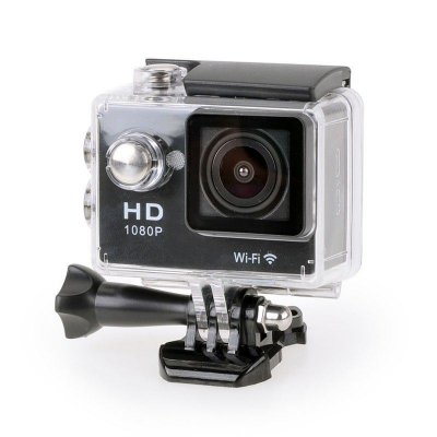 YONIS Cam&eacute;ra Sportive &Eacute;tanche 30M 170&deg; HD 1080P Wifi Time Lapse Multi Sport Noir 8 Go 