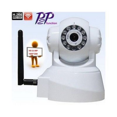 YONIS Cam&eacute;ra surveillance ip hd 720p wifi motoris&eacute; iphone smartphone blanc