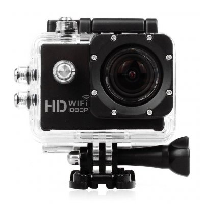 Cam&eacute;ra Wifi Sport Embarqu&eacute;e Plong&eacute;e Caisson Cam&eacute;scope Full HD 1080P Noir 4 Go -
