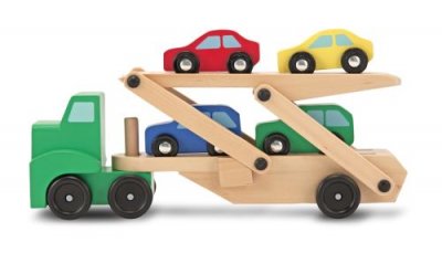 Camion d&eacute;pliable porte 4 voitures Melissa et Doug 