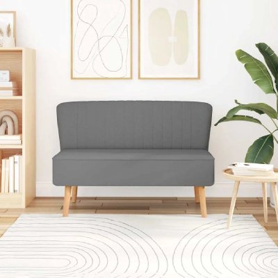 VIDAXL Canap&eacute; 117x55,5x77 cm Tissu Gris Clair  Gris