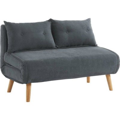 VENTE UNIQUE Canap&eacute; 2 places convertible en tissu valerio - Gris - Gris