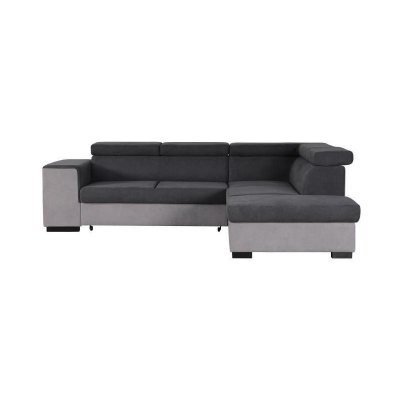 Canape angle fixe no name 5 places en tissu gris 220 x 271 x 77 cm