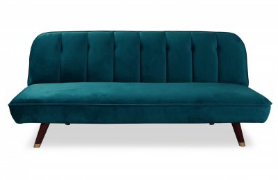 COTECOSY Canap&eacute; convertible clic-clac Olympia Velours Vert - Vert