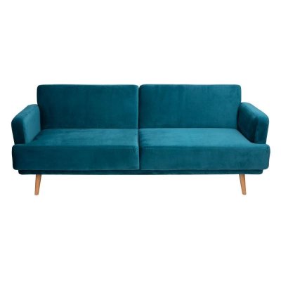 ATMOSPHERA CREATEUR D INTERIEUR Canap&eacute; convertible lit Jack - 3 Places - 214 x 86 x 83 - Bleu