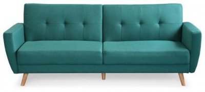 MENZZO Canap&eacute; convertible scandinave Refresha Tissu Bleu vert