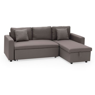 HAPPY GARDEN Canap&eacute; d'angle convertible CLARK 3 places taupe - Marron