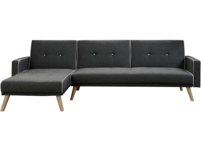 HABITAT ET JARDIN canap&eacute; d'angle convertible et r&eacute;versible jules - 3 places - gris 