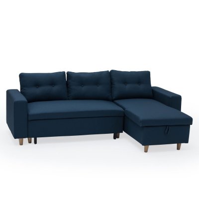 HAPPY GARDEN Canap&eacute; d'angle convertible wade 3 places bleu - Bleu