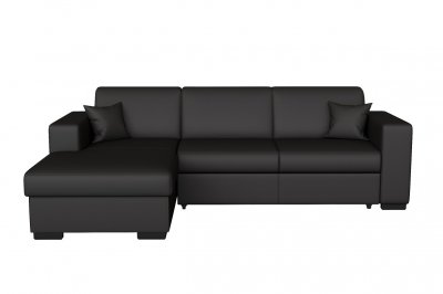 Canap&eacute; d'angle gauche Caribi convertible Noir