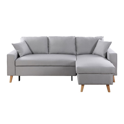 Canap&eacute; d'Angle MARIA SCANDINAVE R&eacute;versible et Convertible Gris Clair