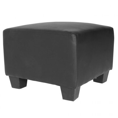 MENDLER Canap&eacute;-&eacute;l&eacute;ment pouf repose-pied lyon, modulaire, simili-cuir, noir
