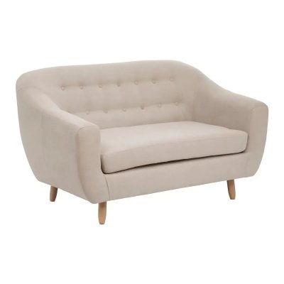 ATMOSPHERA Canap&eacute; Retro - 2 places - beige  cr&eacute;ateur d'int&eacute;rieur - Lin