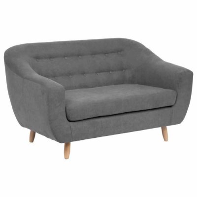 ATMOSPHERA Canap&eacute; Retro - 2 places - gris  cr&eacute;ateur d'int&eacute;rieur - Gris