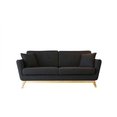 CONCEPT USINE Canap&eacute; scandinave 3 places Hoga gris anthracite