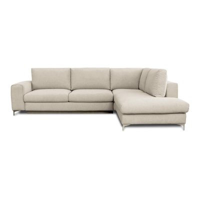  Canap&eacute; Tissu Angle Droit Beige Fiesole - 3 Places - Beige