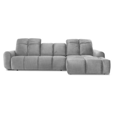  Canap&eacute; Tissu Angle droit Gris clair Anacapri - 3 Places - Gris clair