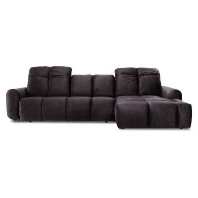  Canap&eacute; Tissu Angle droit Gris fonc&eacute; Anacapri - 3 Places - Gris fonc&eacute;
