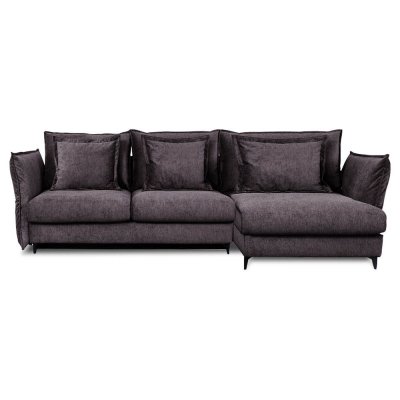 MAISON AUBERTIN Canap&eacute; Tissu Angle Droit Gris fonc&eacute; Verduron - 3 Places