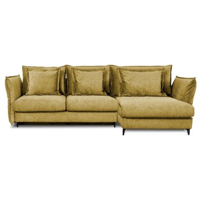 MAISON AUBERTIN Canap&eacute; Tissu Angle Droit Jaune Verduron - 3 Places