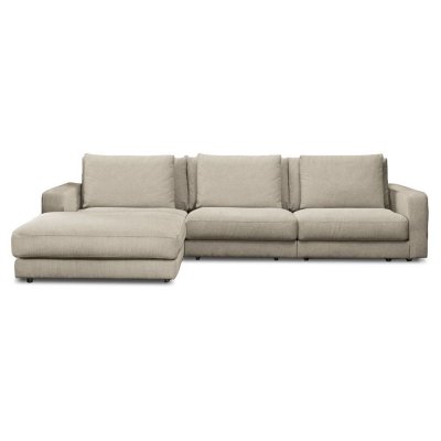  Canap&eacute; Tissu Angle Gauche Beige Venezia 5 Places