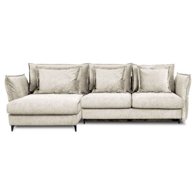 MAISON AUBERTIN Canap&eacute; tissu angle gauche beige verduron - 3 places