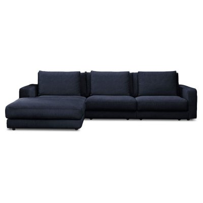  Canap&eacute; Tissu Angle Gauche Bleu Venezia 5 Places