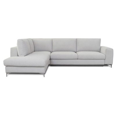  Canap&eacute; Tissu Angle Gauche Gris clair Fiesole 3 Places - Gris clair