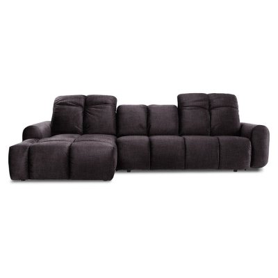  Canap&eacute; Tissu Angle gauche Gris fonc&eacute; Anacapri - 3 Places - Gris fonc&eacute;