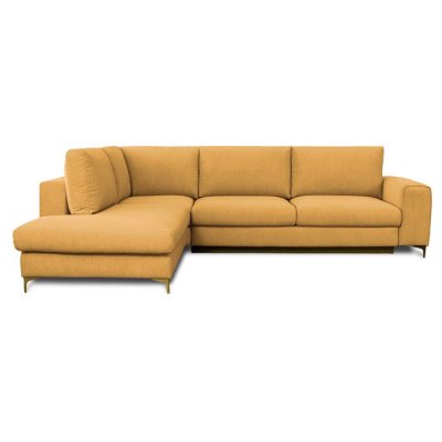  Canap&eacute; Tissu Angle Gauche Jaune Fiesole 3 Places - Jaune