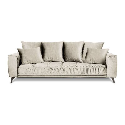  Canap&eacute; Tissu Droit Beige Altamo - 3 Places