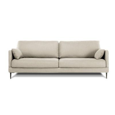  Canap&eacute; Tissu Droit Beige Splendido - 3 Places
