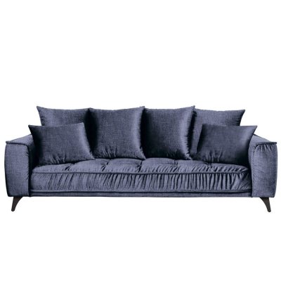  Canap&eacute; tissu droit bleu altamo - 3 places