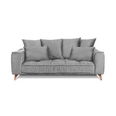  Canap&eacute; Tissu Droit Gris clair Altamo - 2 Places - Gris clair