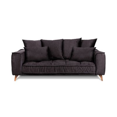  Canap&eacute; Tissu Droit Gris fonc&eacute; Altamo - 2 Places - Gris fonc&eacute;