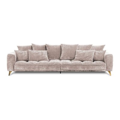MAISON AUBERTIN Canap&eacute; Velours droit Beige Altamo - 4 Places - Beige