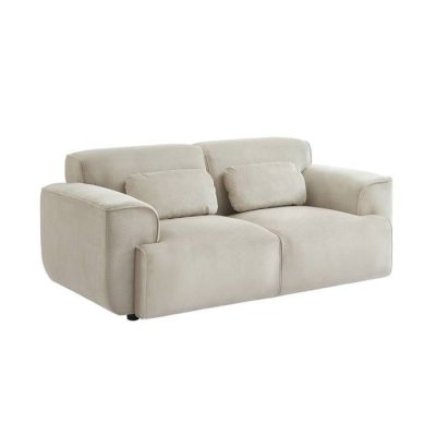 SWEEEK Canap&eacute;. Wallas. 2 places. tissu velours c&ocirc;tel&eacute; L 180 x P 98 x H 73cm