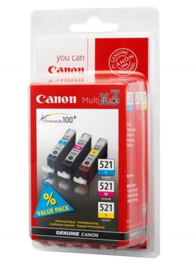 CANON  CLI-521 Multipack 3 couleurs
