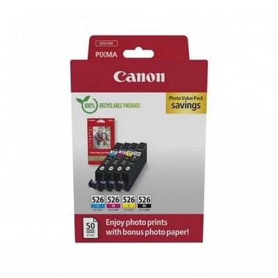 Canon CLI-526 BK/C/M/Y Photo Value Pack
