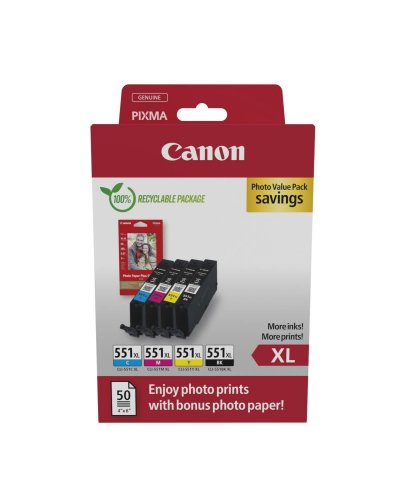 CANON  CLI-551XL BK/C/M/Y Photo Value Pack